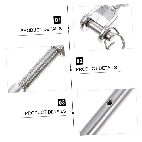 KICHOUSE Torno de Tornillo de Cuerpo Cerrado de Acero Inoxidable para Tensado de Cables de Acero miniatura 2