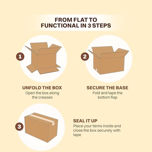 Image of BonKaso 5 Ply Corrugated Boxes for Packaging | 30 inchx19 inchx18 inch (Pack of 5) | Brown Cardboard Packing Boxes for Shipping, Moving & Storage | Large Carton Boxes for Courier & Goods Transportation
