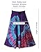 Tie Dye Comfort Maxi Long Skirt Bohemian Elastic Waist Handmade Plus Size (Violet)