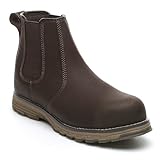 Apache Workwear Men's Flyweight Dealer Safety Boot | UK Size 8 | Brown Water Resistant Safety Shoe | Toe Cap and Mid Sole Protection | Lightweight and Comfortable Easy Entry
