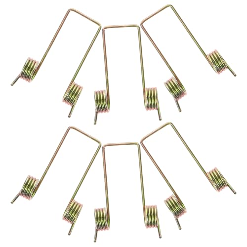 Levemolo 6pcs Trash Can Spring Trash Bin Sprung Repairing Spring Trash Can Lid Torsional Spring Trash Can Torsional Spring Wire Torsional Spring Garage Torsional Spring Color Zinc Plating