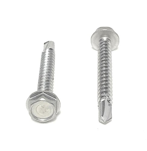 #10x1 1/2 Tornillo Autorroscante Hexagonal Acero Inoxidable 100 pcs
