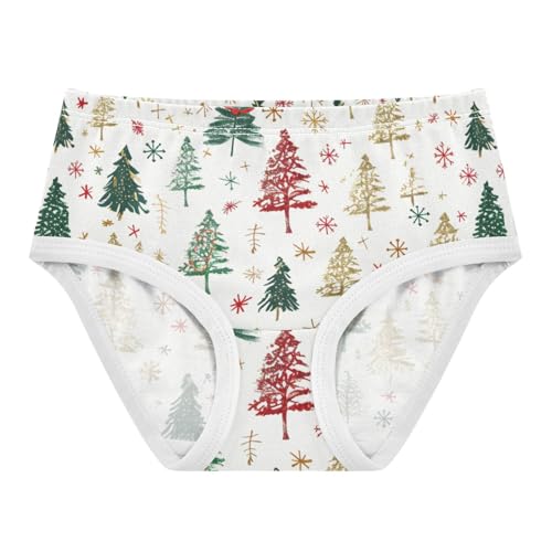 Girls' Panties Training Comfort Underwear for Kids Christmas Trees in Sizes 2T,3T, 4T, 5T, 6Y and 8Y