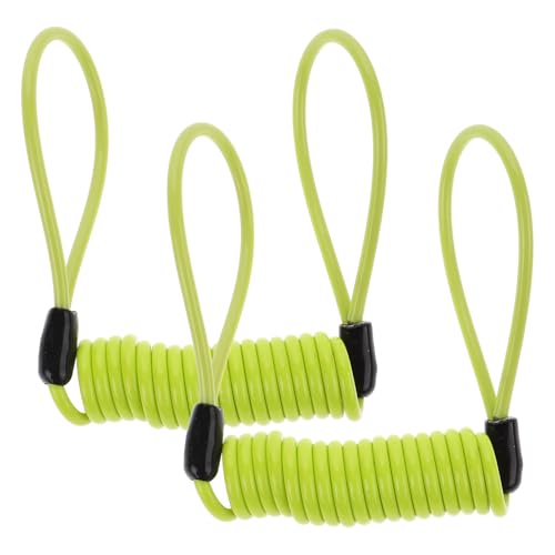 2 Pzas Candado Seguridad Bicicleta PVC Amarillo 1.2m miniatura 1