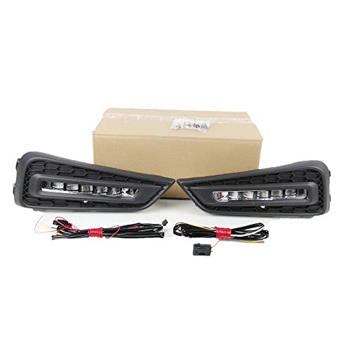 July King LED Daytime Running Light for Honda City 2015 2016 2017, 6000K DRL + Streamer Yellow Turn Signals + Ice Blue Night DRL