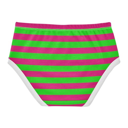 Green Red Stripe Toddler Girls's Underwear 2T2