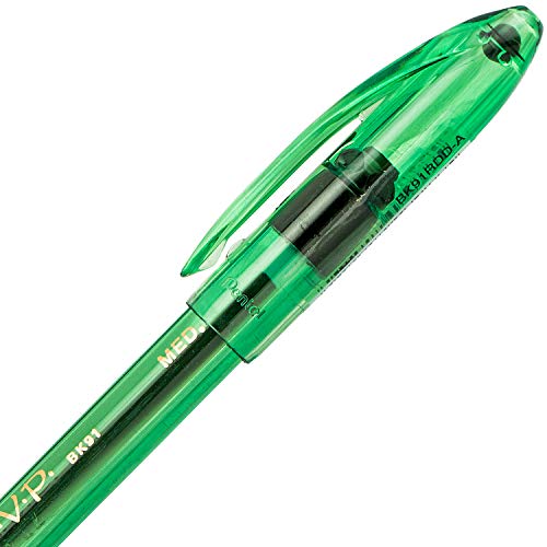 Pentel R.s.v.p. Razzle-Dazzle Ballpoint Pen, Medium Line, Green Barrel, Black Ink, Box Of 12 (Bk91Rdd-A) #TOP3