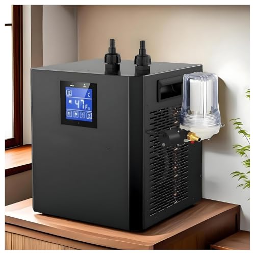 MIAOXIAOLONG Enfriador De Acuario De 79 GAL, Enfriador De Agua para Peceras De 1/3 HP, Enfriador De Agua Hidropónico con Pantalla Táctil, para Ajolotes, Medusas Y Arrecifes De Coral