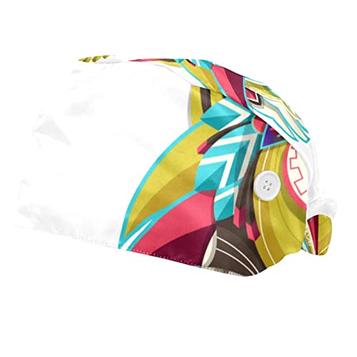 Chapeaux de travail loup unisexes - Lot de 2 casquettes réglables pour hommes et femmes
