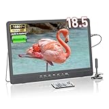 NORTHING 18.5' Portable TV for Outdoor Indoor, Full HD Portable TV for Camping, 6500mAH Built-in Power Operated TV, 12V TV with Antenna/HDMI/USB/AV Input, Small T V for RV Kitchen Patio Boat Car