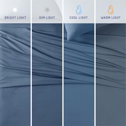 Degrees of Comfort Coolmax King Size Sheets Set, 4 Pieces Hotel Luxury Cooling Bed Sheet for Hot Sleepers, Super Soft, 14 Inch Deep Pocket, Teal