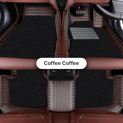 Image of Premium 9D Car Foot Mats |Waterproof & Dustproof | Anti-Skid Floor Mats for Car | Easy to Clean | Luxury Car Interior Mats Compatible with Mahindra XUV 3XO (Manual) 2024 - Coffee