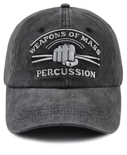 Chttohip Drummer Gifts for Men Women Drum Accessories Baseball Cap Percussion Hat Christmas Thanksgiving Birthday Gifts for Music Lovers Dad Mom Wife Hubby Black