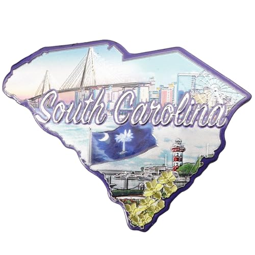 Imán decorativo South Carolina 7x5.7 cm miniatura 1