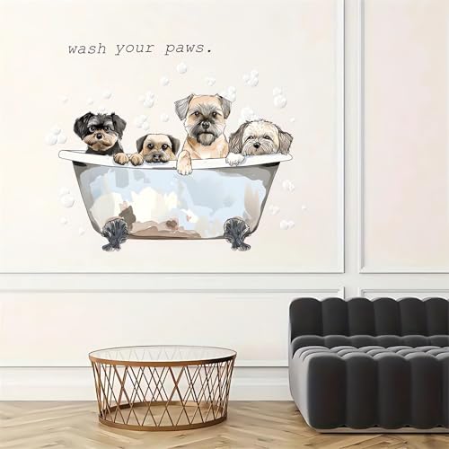 Vinilo Decorativo Perrito para Baño y Dormitorio miniatura 6