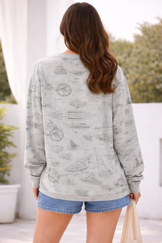 Image of RodZen Oversized | Loose Fit |Full Sleeves Cotton Loopnet Round Neck T-Shirt for Womens /Girls