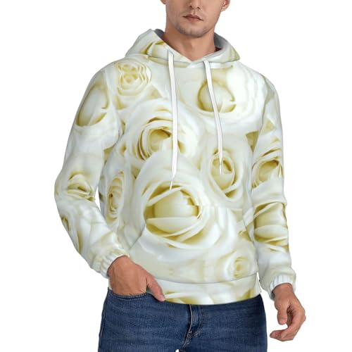 Sweat à capuche en polaire rose blanche pour homme, vêtement décontracté à manches longues