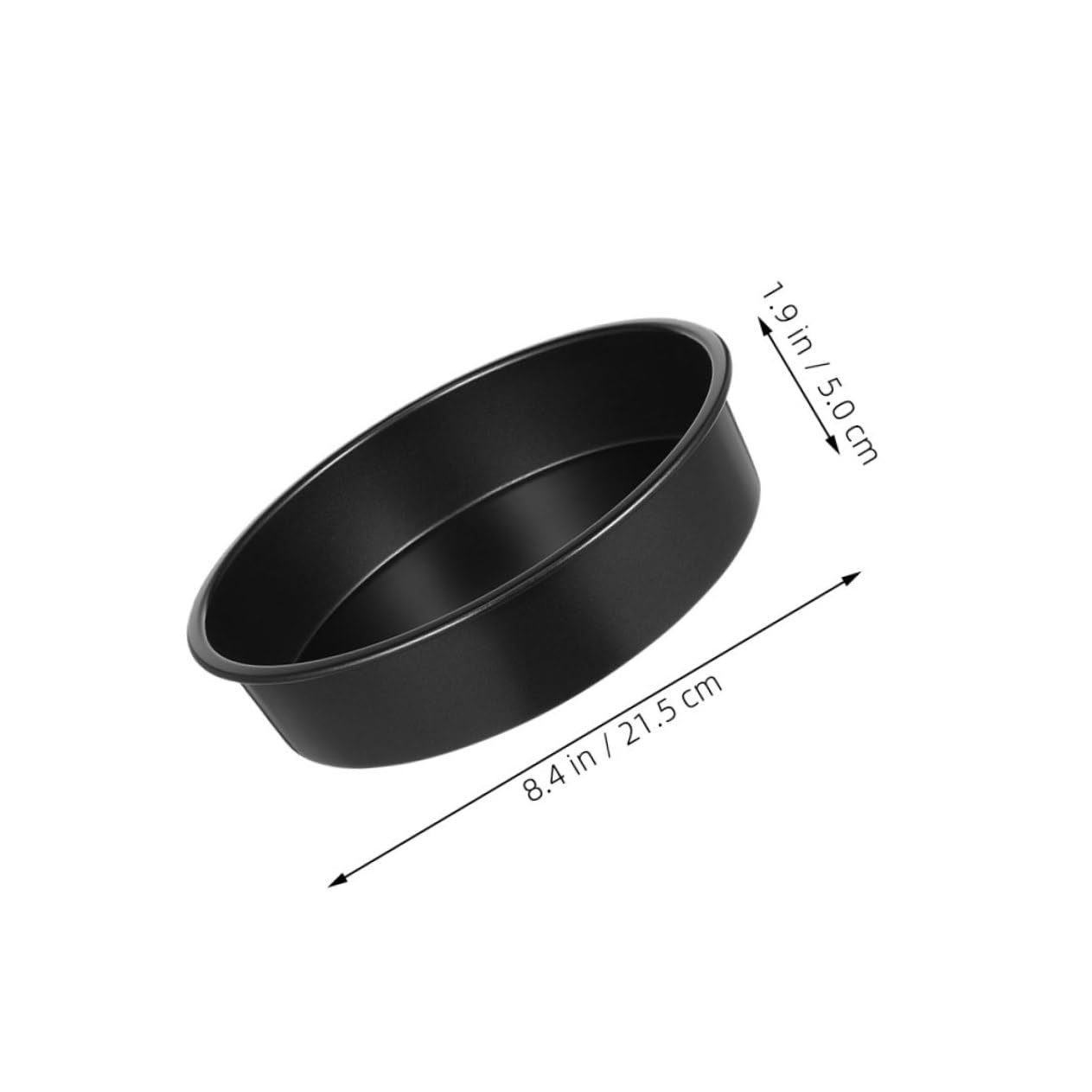 ULTECHNOVO Lot de 3 Moules à Gâteau Ronds Antiadhésifs, Acier au Carbone, Fond Fixe, pour Four et Mousse, Noir