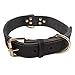 Berry Pet Soft Genuine Leather Dog Collar for Medium Large Dogs, Heavy Duty Large D og Leather Collar with Durable Metal Buckle for Daily Walking or Training, Black, Neck fit 18-25