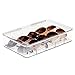 mDesign Plastic Stackable Eyeglass Case Storage Organizer with Hinged Lid for Unisex Sunglasses, Reading Glasses, Fashion Eye Wear, Protective Glasses, 5 Sections, Ligne Collection - Clear