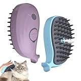 IXYHKB 2 Stück Katzenbürste mit Dampf, 3-in-1 Dampfbürste Katze, Cat Steamy...