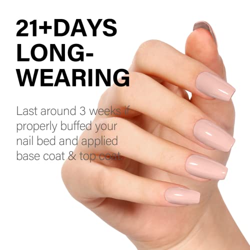 TOMICCA UV-Nagellack Nude,15ml Soak Off UV LED Gel-Nagellack Pastell Nude für Nail Art Gel Nageldesign – Bild 3