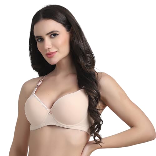 Image of Quttos PrettyCat Lightly Padded Underwired Sexy T-Shirt Bra with Chain Strap