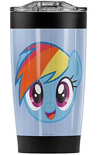 My Little Pony Tv Rainbow Dash Head Stainless Steel Tumbler 20 oz Coffee Travel Mug/Cup, Vacuum Insulated & Double Wall with Leakproof Sliding Lid