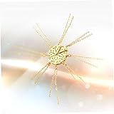 SAFIGLE 8pcs Pizza Shaped Pendant Necklaces Creative Cheese Stitching Friendship Jewelry Golden - Image 7