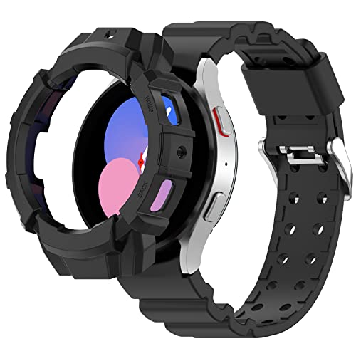 Protection intégrale Samsung Galaxy Watch 5 40mm LOKEKE coque et bracelet noir
