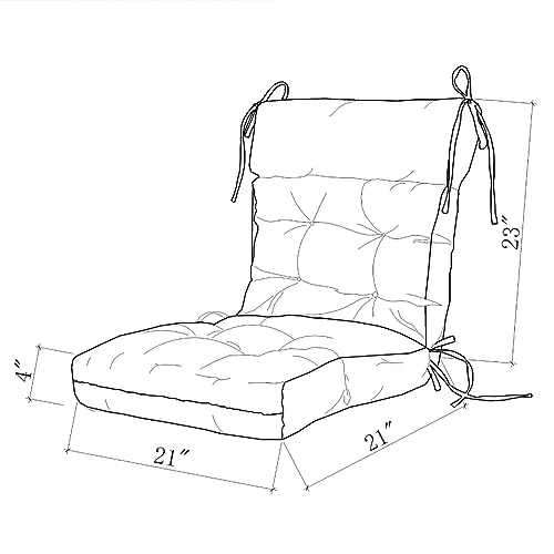 Coussin de Chaise de Cour Premium Haute Densité Traité Toutes Saisons - 7