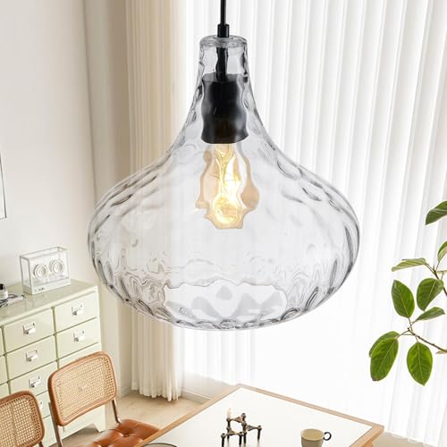 KOKAiZeeKi 11 Inch Kitchen Island Pendant Light – Blown Glass