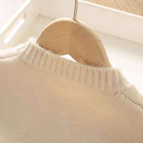 WISREMT Toddler Girls Cardigans Long Sleeve Button Down Sweaters Floral Embroidered Knit Sweater Top Knitwear Jacket 1-10T4