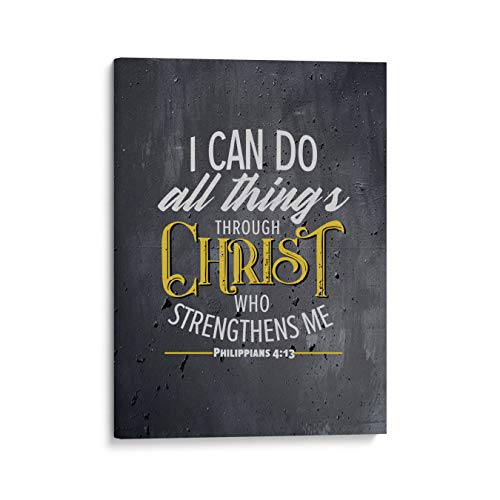 Bible Verse Canvas Wall Art â Philippians 4 13 â I Can Do All Things Through Christ Who Strengthens Me (12