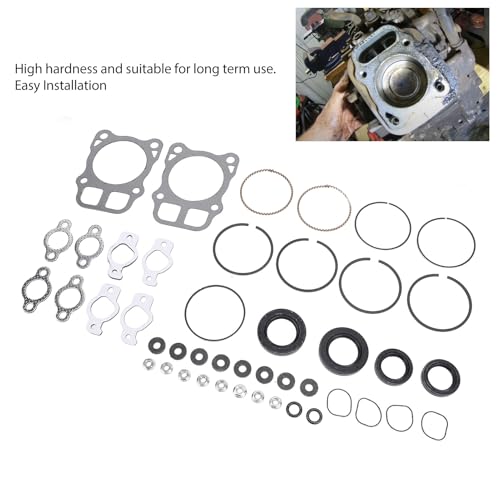 Kit de Revisão de Motores, Acessórios para Cortador de Grama Conjunto de Anéis de Pistões de Liga de