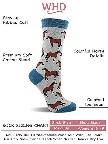 Horse Socks for Women - Horse Lovers Gift - Equestrian Riding Socks - 2-Pack or 1-Pack2