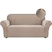Turquoize Sofa Slipcover High Spandex Jacquard Sofa Cover/Lounge Covers/Couch Covers 1 Piece Couch Covers for 3 Seater Cushion Sofa Cover for Living Room, Sofa Cover Stretch (Sofa, Khaki)