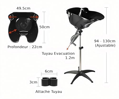 Mobiles Friseurwaschbecken Biotiff für flexible Haarpflege