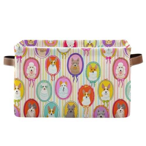 Panier de rangement pour chien et chiot jaune imperméable