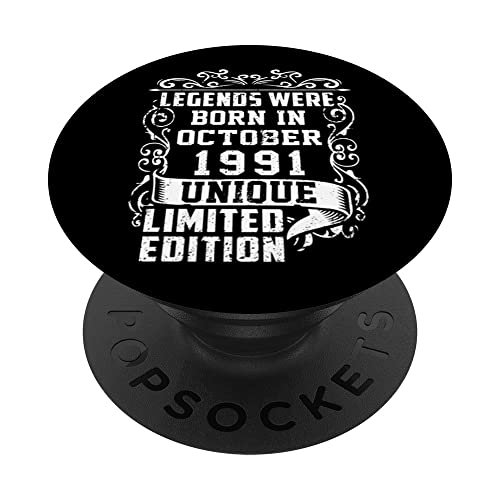 Cumpleaños Octubre 1991 Edición Limitada Regalo Used Vintage PopSockets PopGrip Intercambiable