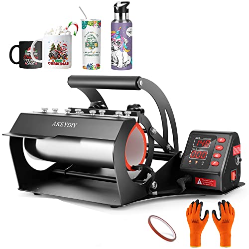 Pro Tumbler Mug Heat Press Machine 10-30 Oz, Straight Cups Diy Mug Cup Heat Transfer, 11Oz 20Oz 16Oz 30Oz Sublimation Skinny Tumbler Mugs Heat Transfer (Mug Press) #TOP10