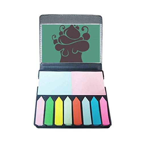 Bloc note autocollant silhouette glace noire page marker pour repérage de documents