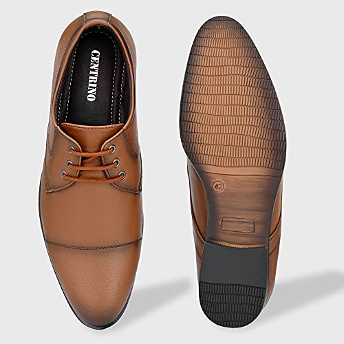 Image of Centrino Mens Formal Shoe |Elegant Lace Up Derby for Business & Casual Wear | Premium Craftsmanship for a Stylish & Sophisticated Look | Cushioned Insole for All-Day Comfort & Support (8685)