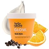 By Nature Glow Vitamin C + Caffeine Body Balm for Dark Spots – Hydrating Skin Moisturizer with Whipped Shea Butter – Vegan, Cruelty-Free, Made in New Zealand (6.8 oz)