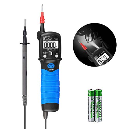 HoldPeak 38C Multimetro Digitale Tester Tipo di Penna 6000 Conta per Voltmetro Resistenza a Diodo Capacità misuratore di Dati con Retroilluminazione e Torcia