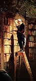 Ein Meisterwerk ür Ihre Tür! In einer prunkvollen Barock-Bibliothek steht vor einem riesenhaften Bücherregal ein ?terer Mann auf einer Leiter, die Nase in ein Buch gesteckt.
