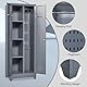 STEELIST Metal Broom Cabinet 16 Grey