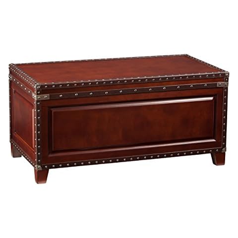 SEI Furniture Amherst Trunk Coffee Table w/ Storage, Brown Cover