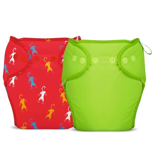 Image of Bumberry New & Improved Smart Nappy For New Born Baby (SM |4-9 months) | Holds Upto 3 Pees With Extra Absorbtion & 100% Leak Protection All in One Cloth Diaper For Just Borns - 2 Pcs - Kit 1