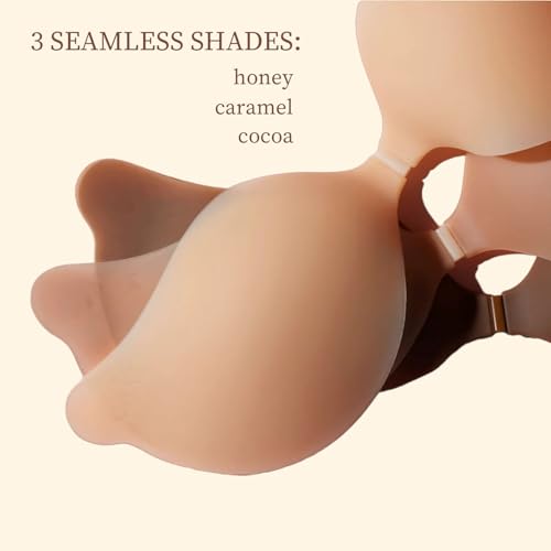 Cakes Cleavage Bra, Cakes Sticky Bra, Invisible Strapless Backless Push Up Self Adhesive Body Bras for Women 3 Colors2